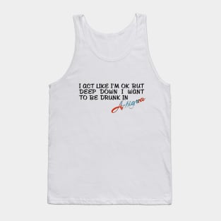 I WANT TO BE DRUNK IN ANTIGUA - FETERS AND LIMERS – CARIBBEAN EVENT DJ GEAR Tank Top